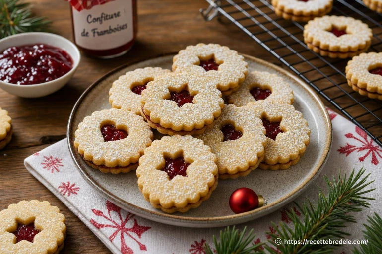 Recette des linzer bredeles au Thermomix : biscuits fourrés à la confiture faciles et gourmands