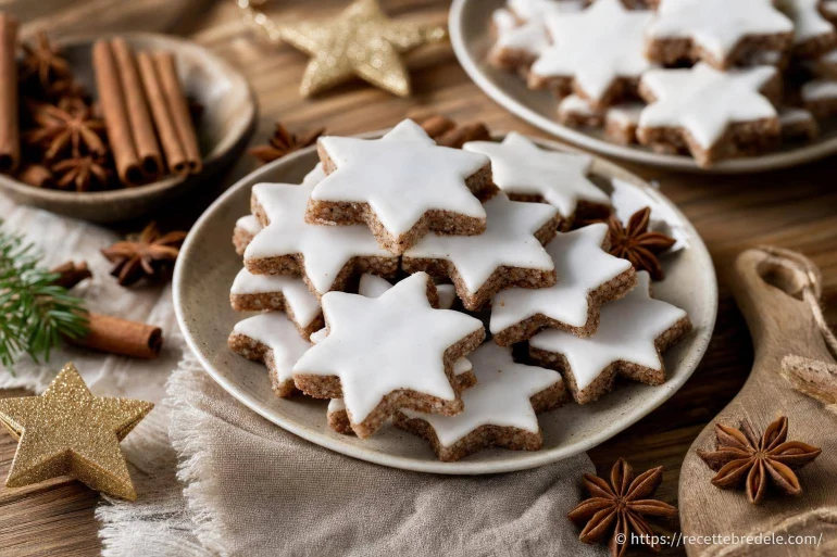 Recette des Zimtsterne au Thermomix : biscuits étoiles à la cannelle