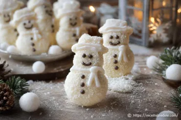 Bredele du bonhomme de neige : sablé coco-vanille tout blanc à faire chez soi