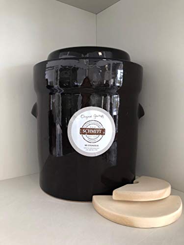 Ms-Steinzeug Pot à Fermentation pour choucroute 5 l + Pierre