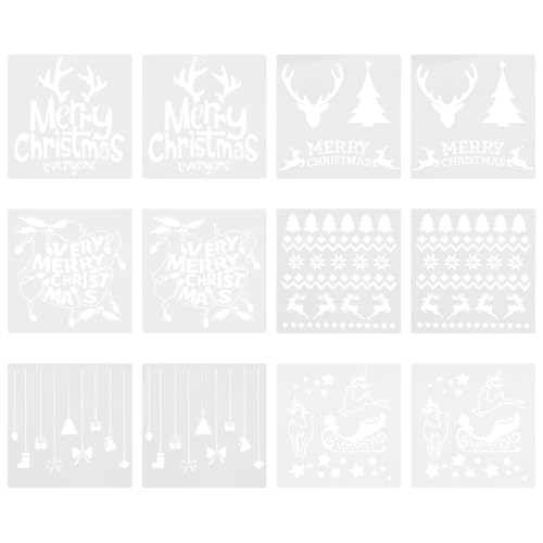 Fenical 12 Pièces Moule à Biscuits de Noël en Pet Blanc Mult