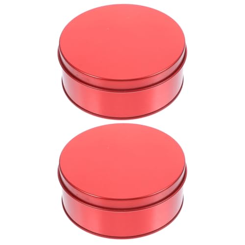 Boîte Métallique Ronde Biscuit Rouge
