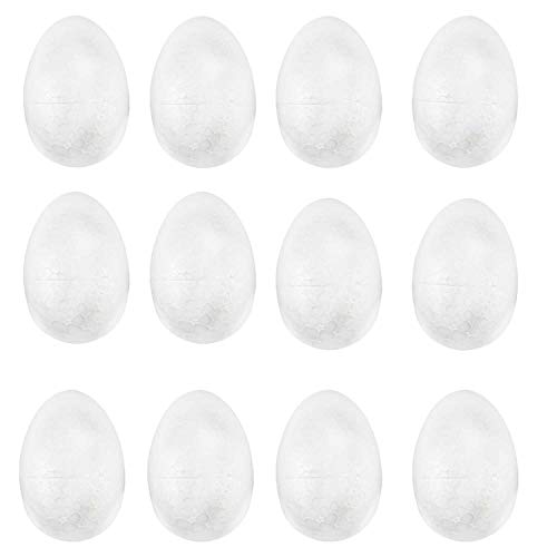 TRIXES 12 œufs mousse blancs polystyrène 8cm DIY Pâques