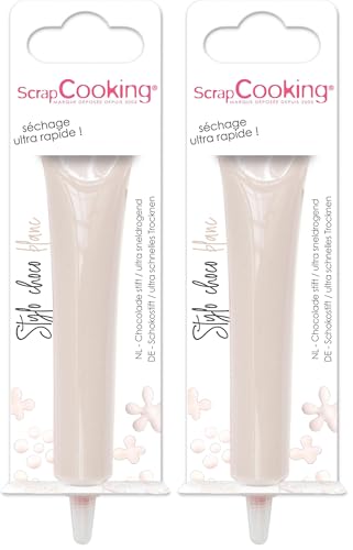 SCRAP COOKING - Stylo Choco Blanc - Crayon Alimentaire Pâtis
