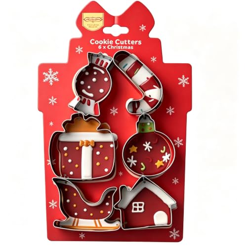 Emporte piece Noël, Emporte-pièces de Noël 6 Pièces Acier In