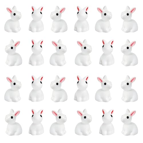 24 Pièces Mini Figurine de Lapin de Pâques, Figurine Lapin M