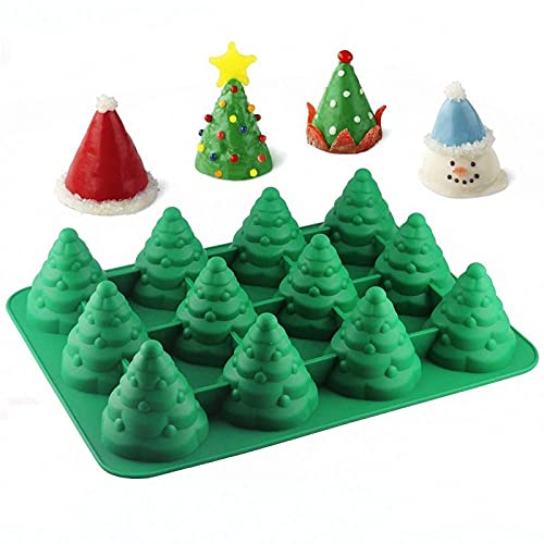 TSLBW 12 cavités 3D Arbre de Noël Moule à Gâteau Moule en Si