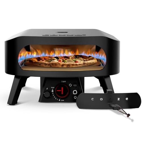 cozze® 13 Four a Pizza Gaz Pierre Rotative Édition Noire Ø34
