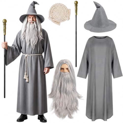 iZoeL Costume Sorciere Homme Deguisement Halloween Adulte Ch