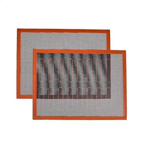 Amazon Basics Lot de 2 tapis de cuisson rectangulaire, perfo