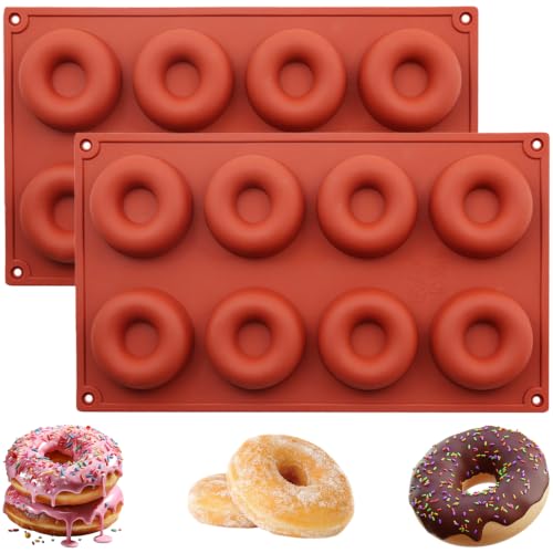 YXHZVON Moule Donuts Silicone, 2 Pièces Muffin Moule a Donut