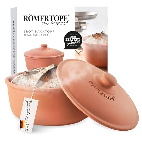 Römertopf Moule à pain en terre cuite Ø 23 cm, cocotte à pai