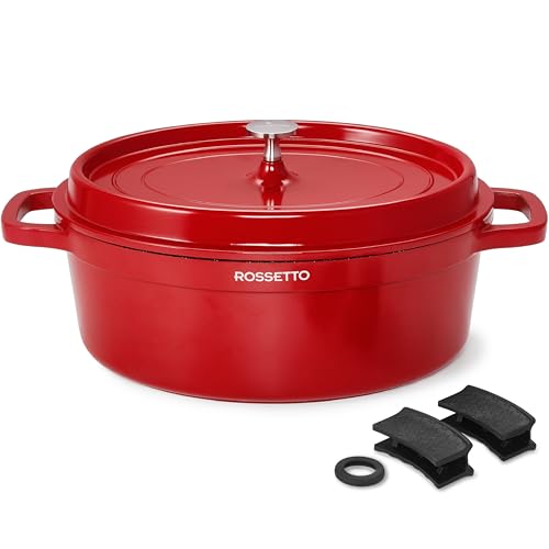 ROSSETTO 10,6L Cocotte ovale en fonte d'aluminium, revêtemen