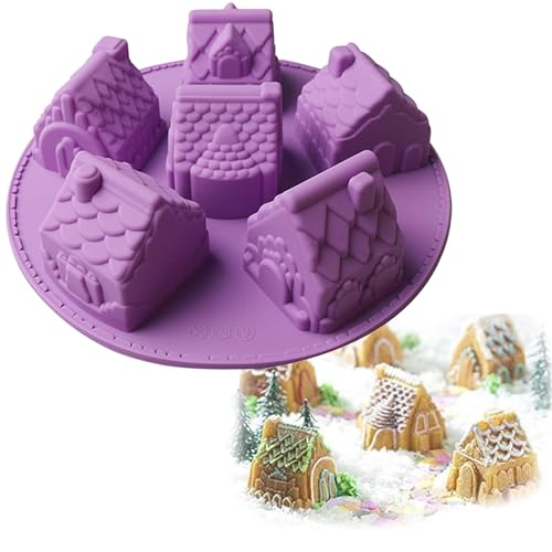 Hinourisha Moule à Gâteau en Silicone 6 Cavités Maison Moule