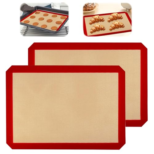 2 Pièces Tapis Cuisson, 30x40 cm Tapis de Cuisson Silicone p