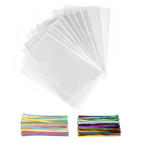 200 Pièces Sachet Bonbon, 25x15 cm Sachet Plastique Transpar