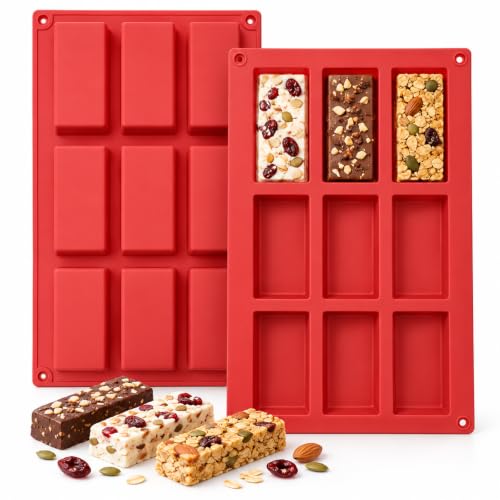 loxeu Moule Silicone Rectangulaire pour Barres de Céréales 9