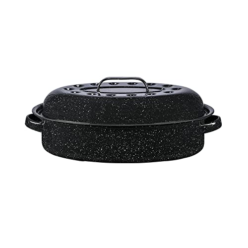 Graniteware - cocotte roaster format moyen - acier émaillé -