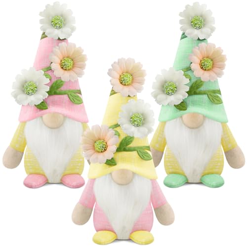Gehydy Lot de 2 Deco Printemps GNOME Peluche Elfe Décoration
