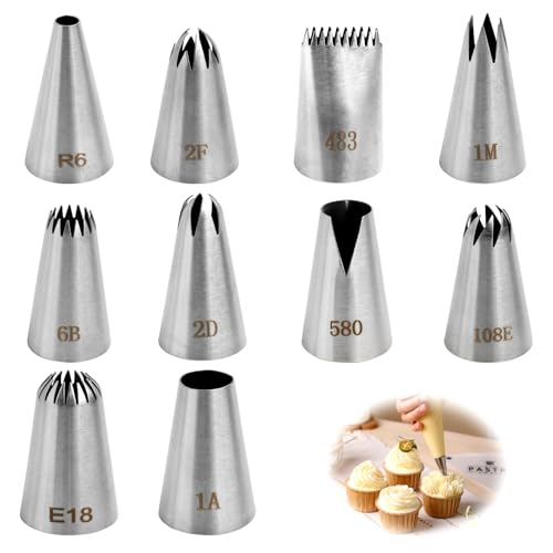 10pcs Douille Pâtisserie Professionnelle Cannelée DIY