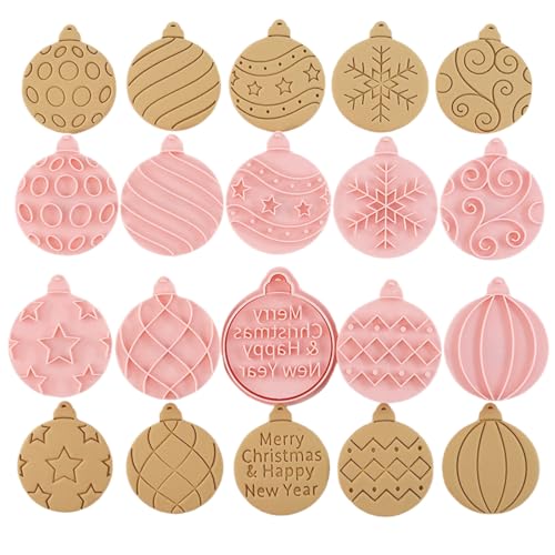 PTaizjjz Lot de 10 emporte-pièces de Noël en plastique en fo