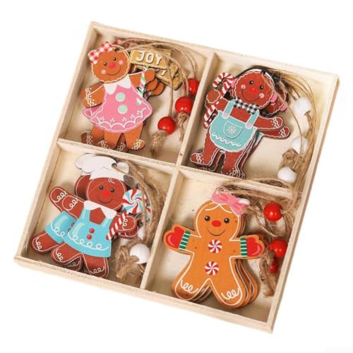 Lot de 12 formes de biscuits en bois naturel pour décoration
