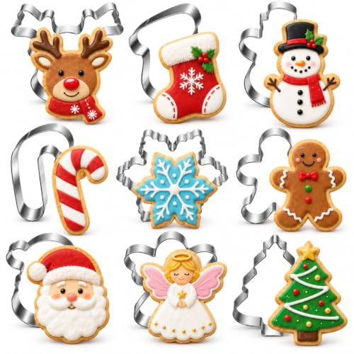Emporte-pièces de Noël -9 pièces - bonhomme de pain dépices,