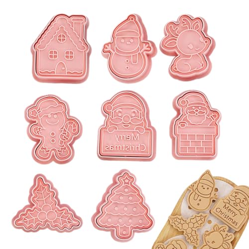 Lot de 8 emporte-pièces lisses de Noël