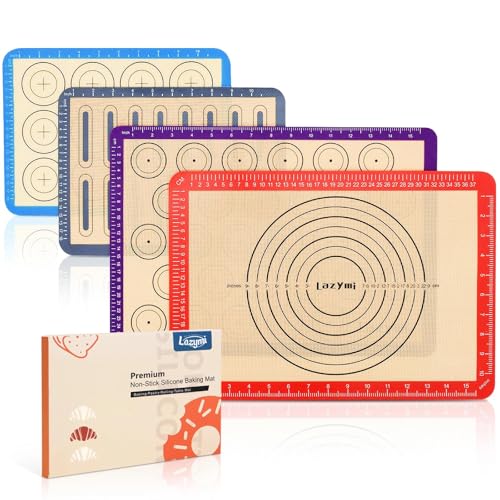 Lot de 4 Tapis de Cuisson en Silicone Tapis Silicone Patisse
