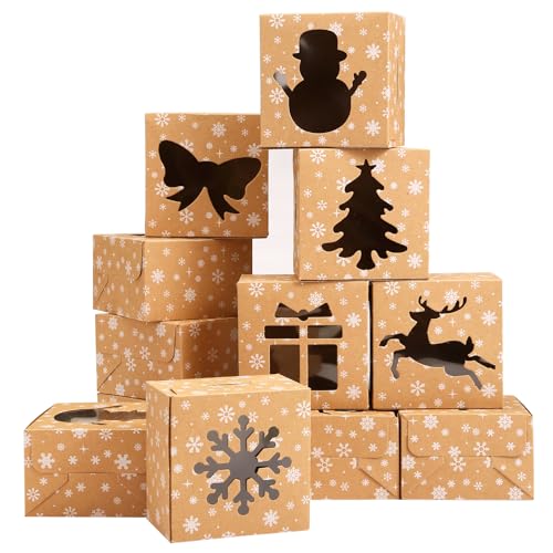 Boîte Kraft Noël 18 Biscuits