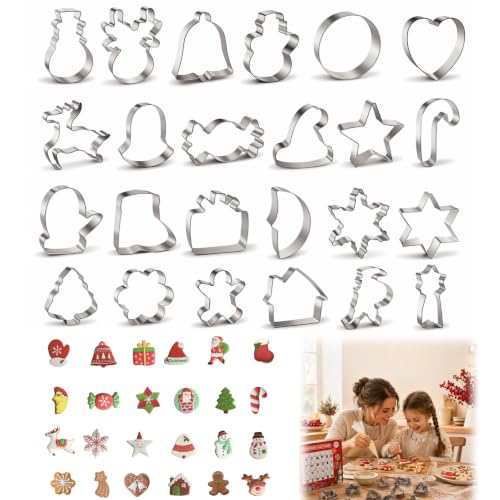 24 Pièces Emporte Piece Noel — Moule Noel en Acier Inoxydabl
