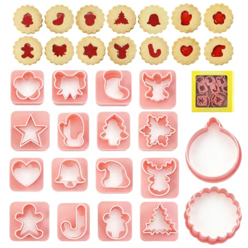 VEEKAY 10 Pièces Emporte Pièces Noël,3D Moule Biscuit Plasti