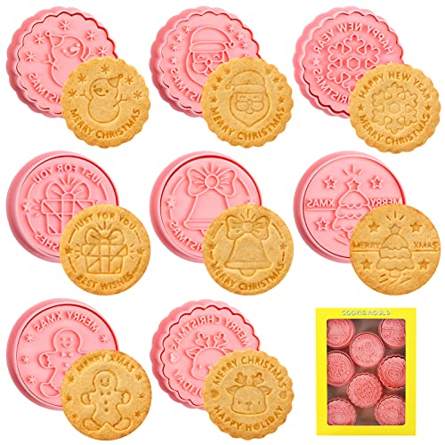 3D Emporte Pièce Patisserie Noël, 8 Pcs Emporte-pièces Plast