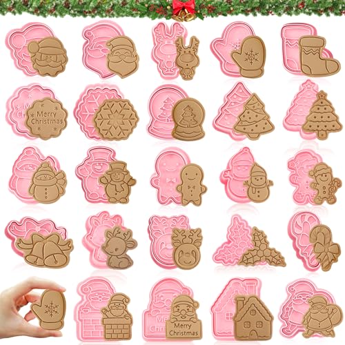 Lot 24 emporte-pièces Noël 3D