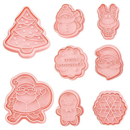 Emporte-pièces de Noël (lot de 8) réutilisables en 3D : Père