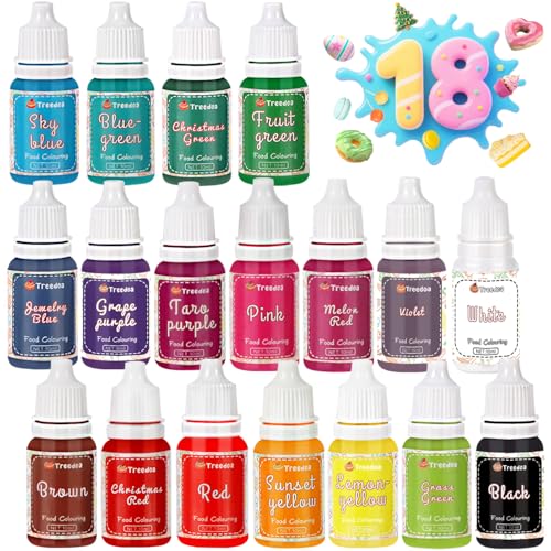 Colorant Alimentaire 18 Colorants x 10ML,Colorants Alimentai