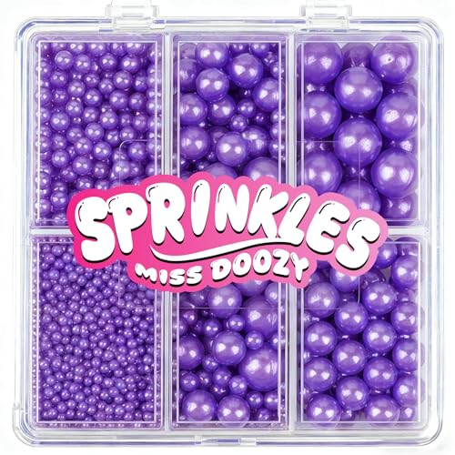 Perles Comestible de Sucre Violet (130g) - 4 Tailles de Perl