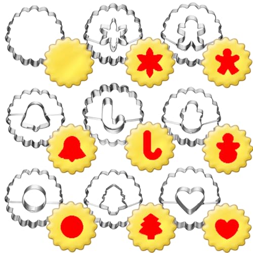 UKoosien Lot de 9 emporte-pièces de Noël pour biscuits, frui
