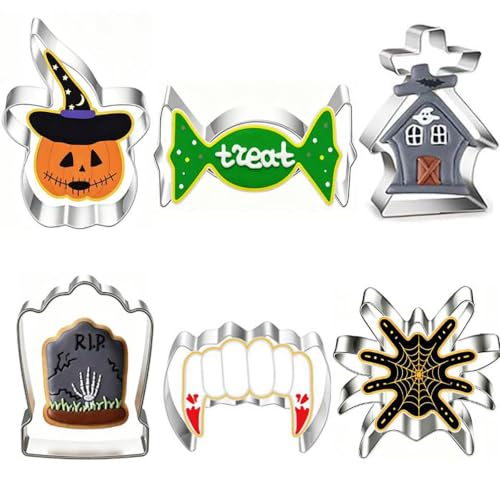 YUNNINGMENG Lot de 6 emporte-pièces pour Halloween