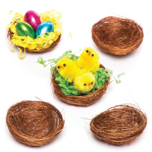 Baker Ross mini-nids doiseaux pour poussins en peluche et dé
