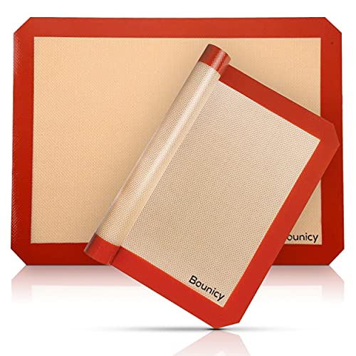 Bounicy Tapis de Cuisson - 2 Tapis Réutilisable en Silicone 