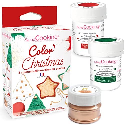 ScrapCooking - 3 Colorants Artificiels en Poudre Noël - Roug