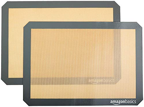 Amazon Basics Rectangulaire, tapis de cuisson en silicone, 2
