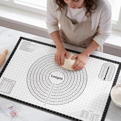 Lazymi Grand Tapis Silicone Patisserie: 91 x 61 cm Tapis de 