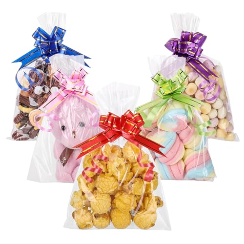 50 Pcs Sachet Plastique Transparent Noël, 10 x 15 cm Sachets