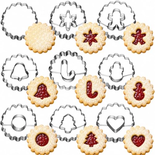 UKoosien Lot de 9 emporte-pièces de Noël pour biscuits, frui