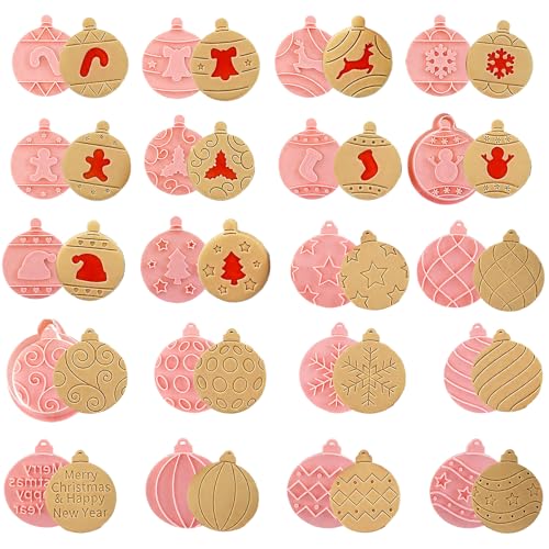 YeahBoom 20 Pièces Emporte Pièces Noël,3D Moule Biscuit Plas