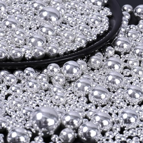 Perles de Sucre Argenté (130g) - Décoration Comestible pour 