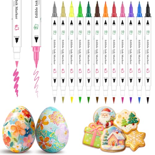 Stylos Colorants Alimentaires, 12Pcs Stylo Marqueurs Comesti