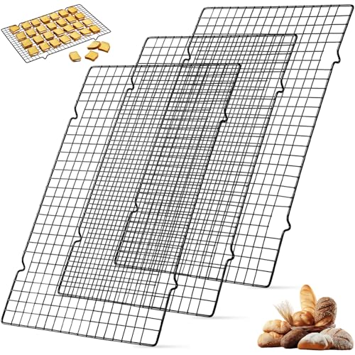 3 Grilles Refroidissement Pâtisserie 40x25cm